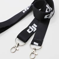 Cordones de doble gancho de baja cantidad mínima (MOQ) con transferencia térmica, cordones cruzados para control remoto, correa ajustable para el cuello con logotipo personalizado
