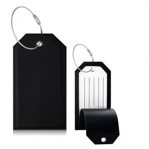 Custom PU Leather Airport Luggage <b>Tags</b> Name Travel Baggage <b>Tag</b> with Logo Privacy Protection for <b>Suitcase</b> Office School Supplies - Product Image 3