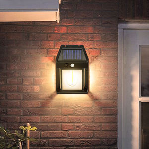 2025 Solar-Bewegungssensor LED-Wandleuchte <span class=keywords><strong>3</strong></span> Beleuchtungsmodi Dämmerung bis Morgendämmerung IP65 Wasserdicht Aluminiumbasis Dimmbar 1800mAh für den Garten - Product Image 1