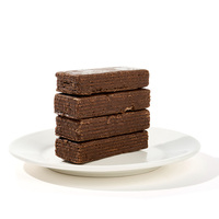 Barra de Oblea Recubierta de Cacao Oscuro, Bocadillo de Galleta Crujiente con Chocolate, Postre de Sabor Intenso, Fábrica de Marca Privada OEM