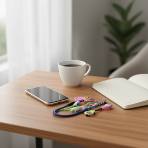 Cinturino universale in metallo con design a cartone animato per cellulare con grazioso ciondolo - Product Image 3