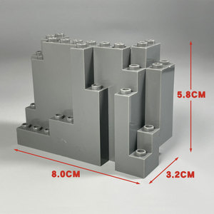 Bloques de Construcción de Partículas Pequeñas MOC, Montaña Dorada, Montaña Plateada, Tesoro, Mineral, Gema, Bloques de Pared de <span class=keywords><strong>Roca</strong></span> DIY, Juguetes para Niños - Product Image 3
