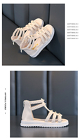 Sommer Mädchen Strand römische Sandalen Baby Kleinkind Freizeit schuh Kinder Mädchen Leder Prinzessin Sandalen Kinder Teenager Schuhe Größe 26-37