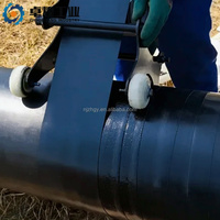 Rollo de película de PE para contratistas, para envolver el área de soldadura y el acoplamiento de bridas de válvulas, 220 mm x 55 m, cinta de PE delgada para tuberías, suministro de fábrica