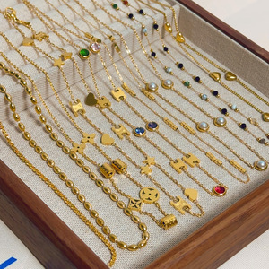 Collar de Acero Inoxidable con Baño de Oro de 18k, Diseño Inspirado en Joyería de Marca para <span class=keywords><strong>Mujer</strong></span>, Venta al por Mayor, Éxito en TikTok - Product Image 1