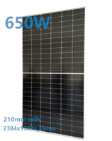Système de module de panneau solaire de toit monocristallin 670w Module solaire 650w 645w 640w avec 25 ans de garantie