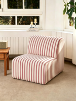 Fauteuil modulaire individuel en bois, mobilier minimaliste rembourré pour bureaux modernes et espaces de coworking