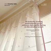 Rideaux transparents brodés couleur crème, légers et parfaits pour la chambre, le salon, le balcon ; Luxe discret