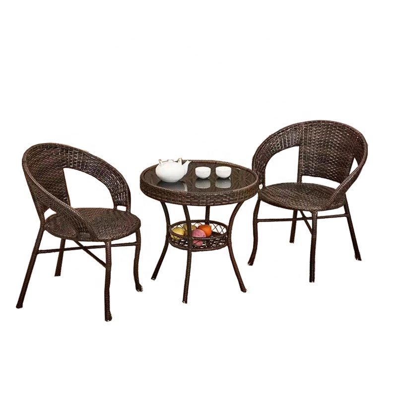 E-029 дешевого пластика патио бистро ротанга сада открытый стол и стул мебель