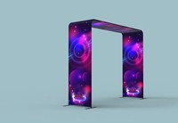 Offre Spéciale : Nouvelle Cabine Photo 360 Légère avec Éclairage LED pour 10 Personnes, Batterie Externe et Autocollant avec Logo Personnalisé Gratuit