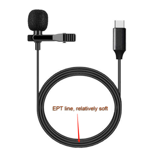 Type C Mini Revers <span class=keywords><strong>Cravate</strong></span> Clip-<span class=keywords><strong>Micro</strong></span> À Condensateur <span class=keywords><strong>Micro</strong></span> pour Android iOS Téléphone Portable <span class=keywords><strong>Micro</strong></span> <span class=keywords><strong>USB</strong></span> avec 2M Longueur TPE Câble - Product Image 2