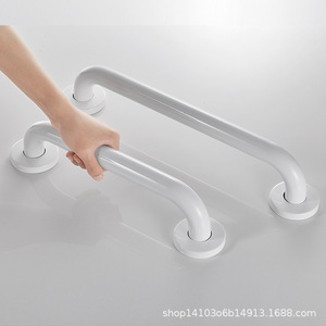 Pasamanos de acero inoxidable blanco, distancia entre centros de 30 cm, antideslizante, para baño, inodoro, discapacitados, ancianos, barandilla de seguridad para el hogar - Product Image 3