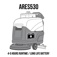 Nettoyeur-sécheur électrique à poussée manuelle CleanHorse ARES530, modèle phare, nouveau mode ECO, pour nettoyage à l'eau froide, 2500 m²/h, double moteur