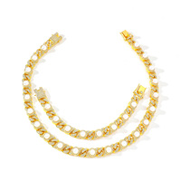 Collar de Cadena con Círculos de Perlas de Aleación de Zinc, Dorado y Plateado, con Cristales, para Hombres y Mujeres, Joyería Hepburn, Accesorios de Moda, Regalo