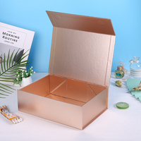 Boîte cadeau en papier magnétique pliable réutilisable, laminée mate, taille personnalisée, boîte d'emballage rigide pour ensembles cosmétiques