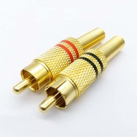 Cantell plaqué or RCA Head Plug Audio Ideo Haut-parleur signal Audio Connecteur Socket