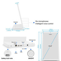 Tablet PC Android POS de 15.6 Pulgadas 1080P L para Señalización Digital, Pantalla Táctil Capacitiva, Rockchip Quad Octa Core, Wi-Fi, POE, NFC, RJ45, 4G, GSM