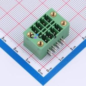 DB2ERHBM-3.5-2*4P-GN Plug-in Terminal Block Bent Lead Through Hole,P=3.5mm Board-to-Board / Socket - Closed Screw Fixing 2x4P - Product Image 1