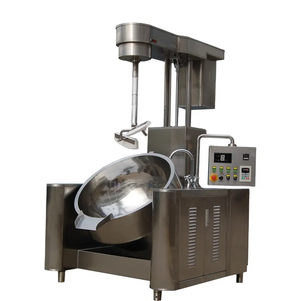 Full Automatic sugar food processing industrial cooker with mixer jam cooking machine industrial cooker candy with mixer