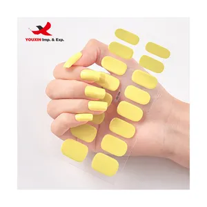 Nouvel autocollant d'ongle en gel de style coréen personnalisé avec des enveloppes d'ongle Autocollants d'ongle en gel