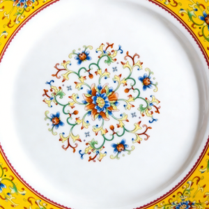 Vintage Enamel Porcelain Dinnerware Set Luxury Chinese Style Tableware Bowl Plate Soup <b>Pot</b> For Home Wedding Gift - Product Image 5