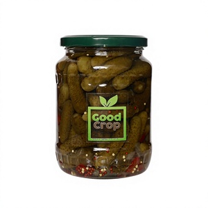 Premium Gourmet Spicy Cornichons <b>Pickled</b> in Vinegar Export Quality French Style Gherkins in Mason <b>Jar</b> by Good Crop India - Product Image 3