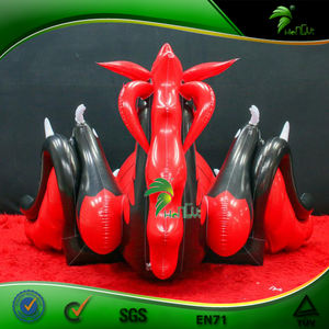 Juguete Inflable Gigante de Dragón de 3m, Rojo y Negro Brillante, <span class=keywords><strong>Goodra</strong></span> Flotante, Diseño Hongyi - Product Image 5