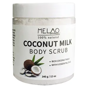 Exfoliante corporal de leche de coco, 100% Natural, exfoliante, para el cuidado de la piel