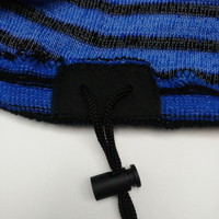 Housse de planche de surf en polyester à rayures noires et bleues de 6,6 pieds