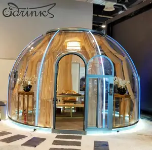 6M geodezik otel dome çadır lüks şeffaf bahçe igloo kubbe çadır yıldızlı gökyüzü kabin ev PC ev kubbe