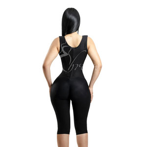 Etiqueta privada Adelgazamiento Control de barriga Gancho ajustable <span class=keywords><strong>y</strong></span> cierre frontal de ojo <span class=keywords><strong>y</strong></span> cremallera Sin manga Mujeres Fajas con sujetador - Product Image 6