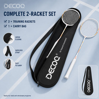Juego de Raquetas de Bádminton de Aluminio, Eje Flexible, Raqueta Ligera de Entrenamiento para Principiantes, OEM, ODM, Venta al Por Mayor