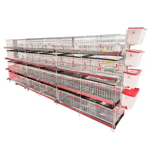 2024 New Product Automatic 3ply/4ply Steel Pullet Chick Cage Holds 90/120 Birds Chicken Nesting Farming Poultry Cages