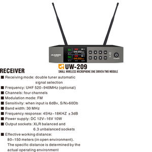मैडॉन प्रोफेशनल एमआईसी यूडब्ल्यू-209 सीरीज छोटा टीएफटी वन ड्रैग टू मॉड्यूल वायरलेस माइक्रोफोन ओके-डीपीए1 ओके-2एच हैंड-हेल्ड माइक्रोफोन के साथ - Product Image 2