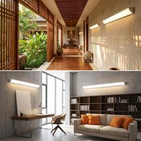 Lampe murale LED en aluminium de 90 cm, lumière chaude, résistante à la corrosion, testée 72h aux atomiseurs de sel, idéale pour les achats groupés pour projets.