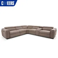 Manbu sofá de tecido euro para sala de estar, seccional com console e armazenamento para sala de estar