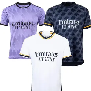 Camisa Real Madrid versão para torcedores da Tailândia, camisa de futebol em casa, camisa para torcedores, camiseta para o clube 2023-2024