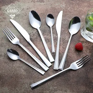 Juego de Cubiertos de acero inoxidable para restaurante, venta al por mayor, 24 piezas, juego de cuchillos y cucharas, cubiertos de boda con precio a granel