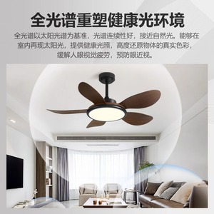 Nordic <b>Ceiling</b> <b>Fan</b> With Led Light 5 Blade For Living Room Bedroom - Product Image 5