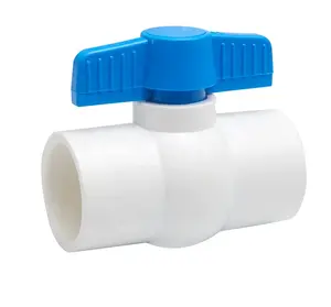 Válvula de bola para fontanería Válvula de bola para sistemas de agua PVC UPVC Plástico Pvc Válvula de bola compacta