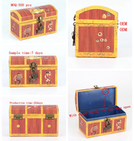Emballage de jouets au trésor personnalisé OEM/ODM, boîte-cadeau de luxe en carton pour souvenirs et trésors, boîte-cadeau décorative en forme de Pirate