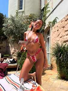 Ensemble <span class=keywords><strong>de</strong></span> bikini en mousseline <span class=keywords><strong>de</strong></span> soie rouge à pois sexy pour femmes 2025, style <span class=keywords><strong>vintage</strong></span> avec bordure en dentelle et tissage pour la plage et les fêtes à la piscine - Product Image 1