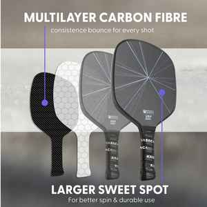 Paletas de Pickleball para adultos aprobadas, núcleo de panal de PP, 16MM, superficie rugosa Unibody T700, paleta de Pickleball de fibra de carbono - Product Image 6