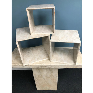 Tables d'appoint en pierre naturelle piédestal colonne carrée présentoir bloc table basse <span class=keywords><strong>marbre</strong></span> travertin pierre <span class=keywords><strong>cube</strong></span> tables - Product Image 6