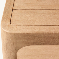 Table d'appoint de jardin personnalisable pour hôtel, en teck durable résistant aux intempéries, pour l'extérieur