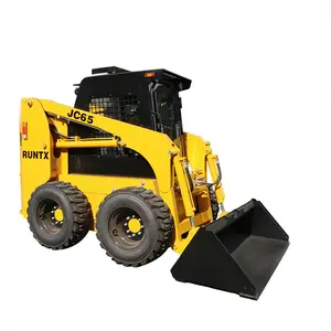 Runtx China Cheap Price Home Garden Farm Use Rubber Wheel Skid Steer Loader Big Power Mini Front Loader