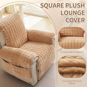 Custom Recliner Chair Cover Plush Quilted Furniture Protector with Armrest Pockets for Living Room Sofa Cover - Product Image 3