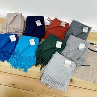 Écharpe en laine 100% authentique de haute qualité, écharpe d'hiver minimaliste en laine pour femmes, châle de mode hivernale