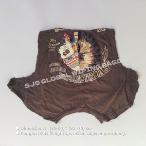 Trapos de algodón fuertes y resistentes, trapos de tela de camiseta de colores, trapos de limpieza a granel para limpieza industrial - Product Image 3