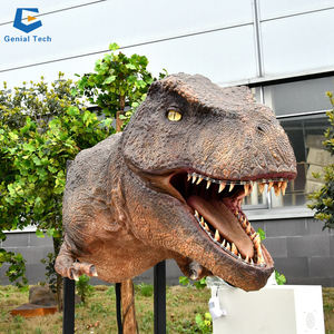 SGD10 tête de dinosaure t-rex murale Silicone <span class=keywords><strong>Dinosau</strong></span> t-rex modèle animatronique pour la décoration de centre commercial - Product Image 6